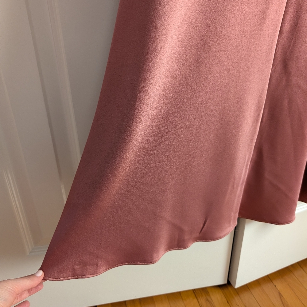 Jenny Yoo Addison Satin Slip Cowl Neck Bridesmaid Dress - Picture 15 of 15